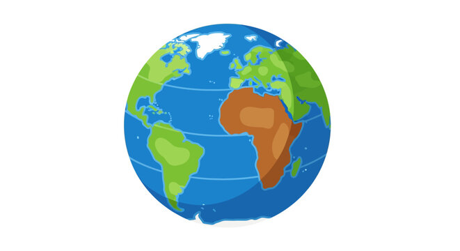 Globe with Africa continent highlighted.