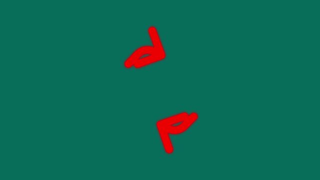 Animated red refresh arrows loop, rotating sync symbol for UI/UX and digital interface on green background.