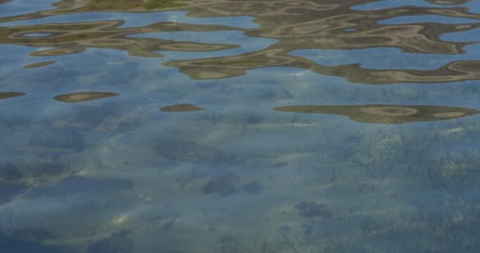 Close up of the water in a sea coast