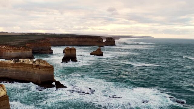 Great ocean road Twelve apostles marine park in Victoria of Australia coastal landmark.