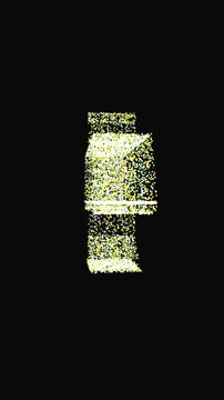 Vertical 3D Digital Scales of Justice Particle Loop Black Background