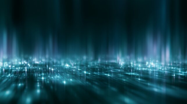 Enterprise AI oversight background with glowing digital monitoring grid and copy space