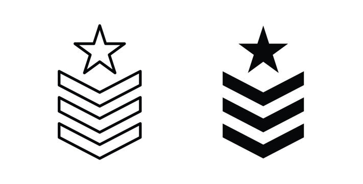 Military rank badge icon
