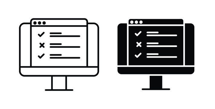 Online exam test icon
