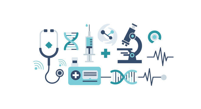 Medical Health Care Symbols Icons Set.
