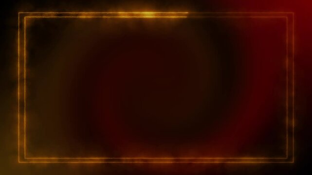 Smoky frame animation borders dark orange rectangle layouts. Burning smoky frame animation glows with hot volcanic energy waves. Dramatic smoky frame animation frames mystic fantasy title backgrounds.