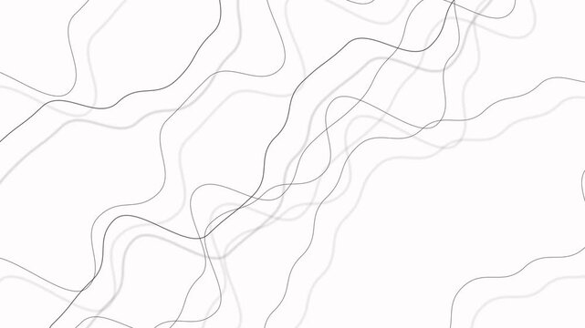 White background animation flows with smooth seamless shadows. Minimal white background animation undulates clean abstract paper curves. Flat white background animation loops simple canvas art styles.
