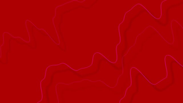 Red background animation flows with elegant pink wavy curves. Abstract red background animation shifts subtle vector shadow lines. Bright red background animation upgrades creative banner designs.