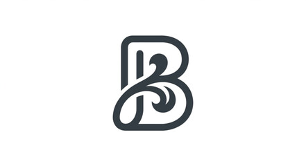 Elegant Letter B Monogram with Swirls and Flourishes. © Anang