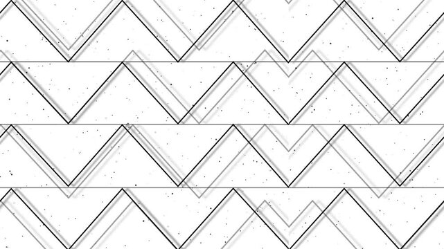 Zigzag pattern animation builds abstract geometric textures. Textured zigzag pattern animation shifts subtle vector shadow lines. Seamless zigzag pattern animation tracks classic art backdrops.