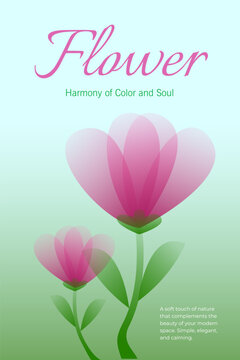 Flower Poster Harmony of Color and Soul