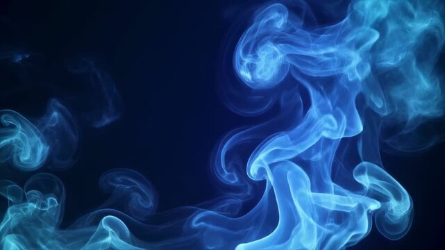 swirling blue smoke patterns in motion