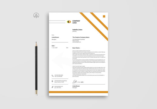 Professlonal Letterhead Design Template