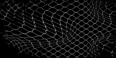 Net texture pattern on white background. Net texture pattern for backdrop and wallpaper. Realistic net pattern with black squares. Geometric background, vector Eps10 © Faisol