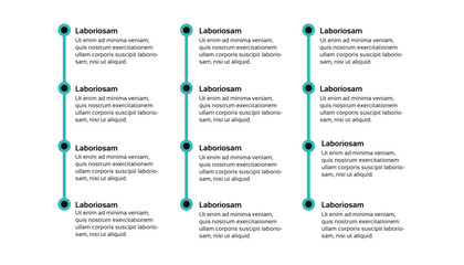 Fototapeta premium Column Vertical Process Timeline List Infographic Diagram