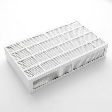White plastic modular storage bins with dividers.