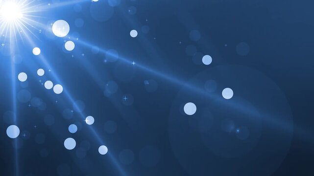 Abstract bokeh light burst background animation, Bokeh circles light rays and lens flare gradient animated
