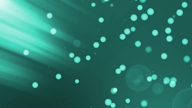 Abstrac background with light rays and bokeh circles animation, soft lens flares and gradient glow