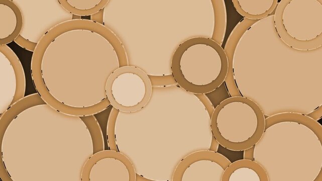 Abstract seamless pattern of overlapping circles with edged borders animation background