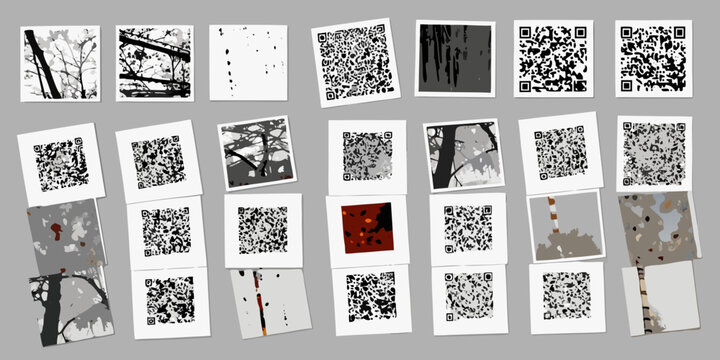 Collection Of Barcodes And Qr Codes Flat Vector Arrangement