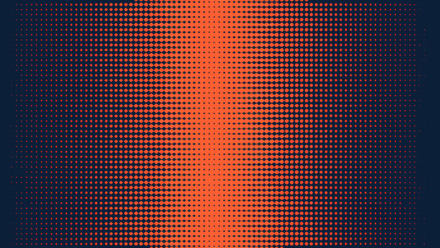 Orange halftone dot pattern with gradient a repeating visual texture on a dark background abstract dots