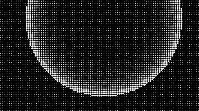 Expanding Circular Ripple Pulse On Digital Dot Matrix Grid Halftone Radar Sonar Animation For Futuristic Cyber Technology Backgrounds And Sci-Fi Glowing LED Display Concepts