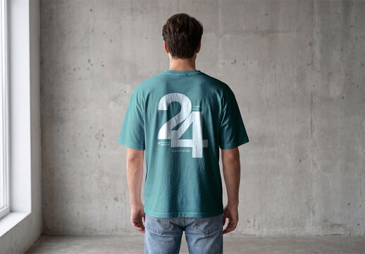 Back View Tshirt Mockup Template