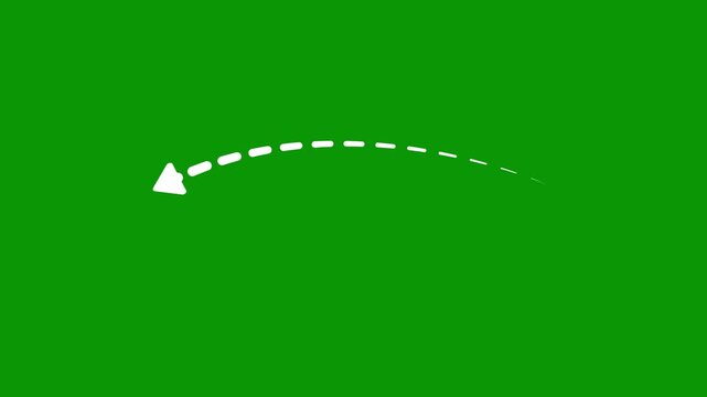 Handcrafted looping arrow element for business presentation. Beautifully crafted overlay ass This 2D animated video features a smooth animation on a keyable green screen and chromakey background.