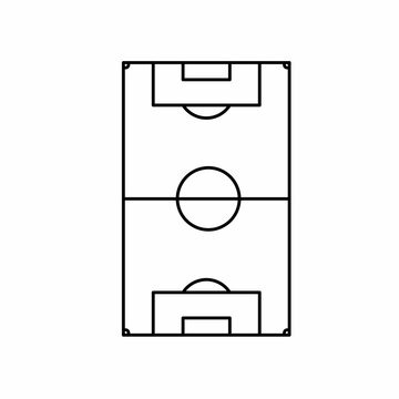 vector illustration of a soccer field
