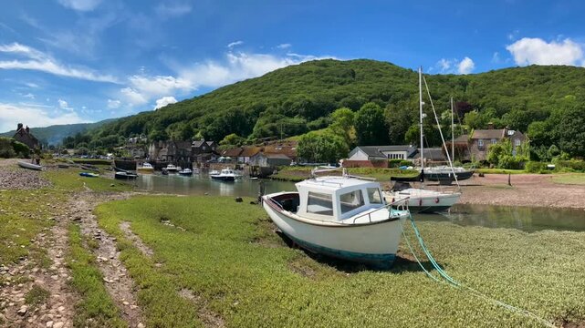 South West coast path at Porlock Weir in Exmoor National Park , Somerset, UK	