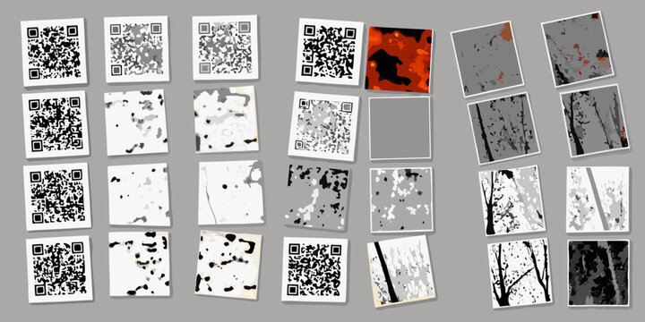 Collection Of Barcodes And Qr Codes Abstract Digital Patterns