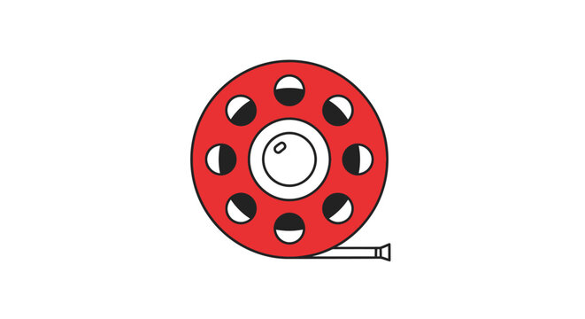 Red metal spool cable wire reel.