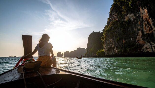 woman on the boat