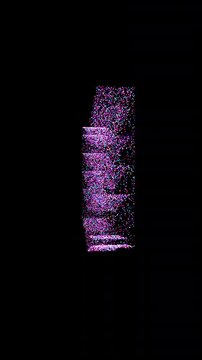 Vertical 3D Digital Open Book Particle Loop Alpha Channel