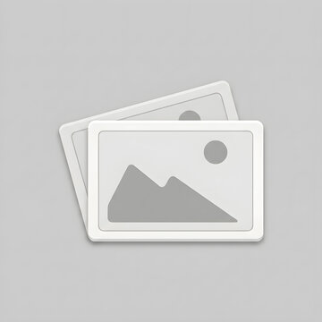 Simple image placeholder icon representing graphic asset isolated on neutral gray background.