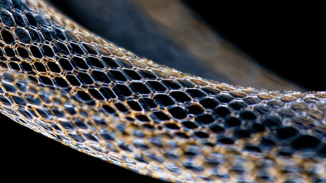 Golden Diatom Shell Mesh Detail