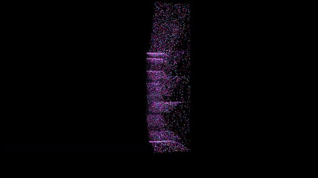 3D Digital Open Book Particle Loop with Alpha Channel