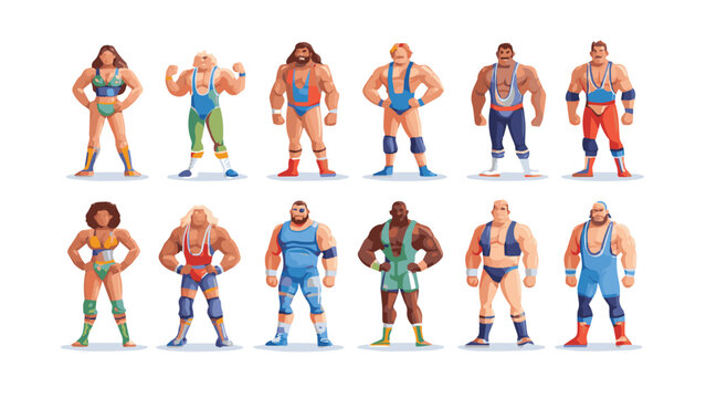 Collection of Diverse Superhero Characters in Dynamic Poses.