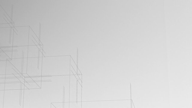 Future tech blueprint 3D architecture lines, engineering concept background, digital design grid, innovation planning, abstract structure,  technology