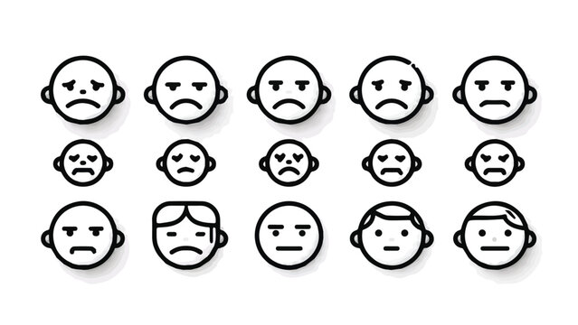 Collection of Sad and Disappointed Facial Expressions.