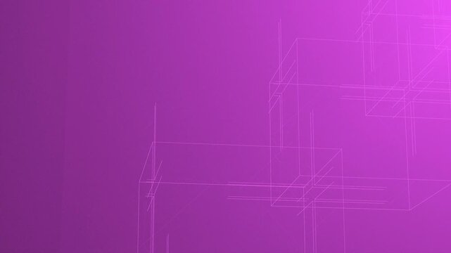 Future tech blueprint 3D architecture lines, engineering concept background, digital design grid, innovation planning, abstract structure, calm purple light, technology