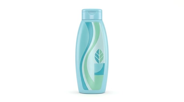 Studio shot featuring a single unbranded shampoo bottle positioned on a stark white backdrop emphasizing its cosmetic nature and hygienic appeal for personal care