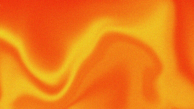 Abstract Orange and Yellow Fluid Gradient Background with Trendy Grainy Noise Texture