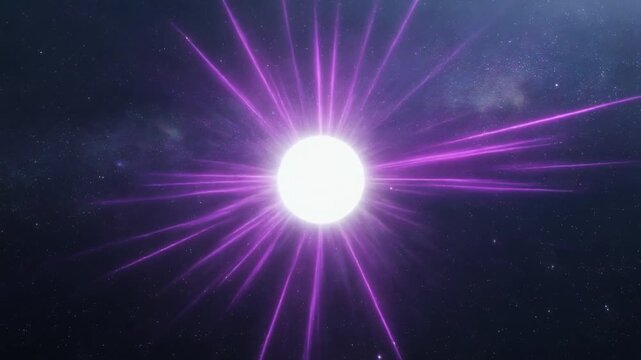 深宇宙で強力な磁気エネルギーの衝撃波を放つパルサー星