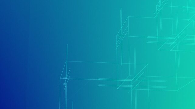Future tech blueprint 3D architecture lines, engineering concept background, digital design grid, innovation planning, abstract structure, calm blue light, technology