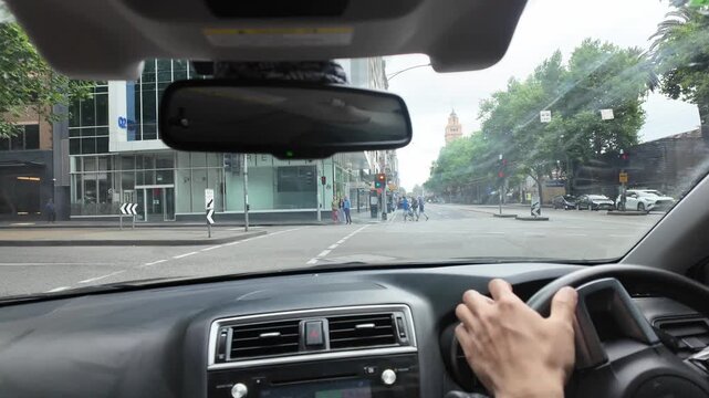 Melbourne Freeway Drive POV Through Suburban Victoria on a Sunny Day