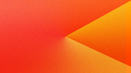Vibrant abstract angular grain gradient background with sharp geometric arrow transition from red to yellow orange © rehmat