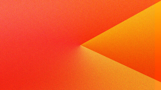 Vibrant abstract angular grain gradient background with sharp geometric arrow transition from red to yellow orange