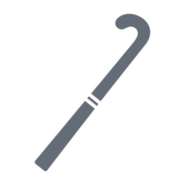 Gray field hockey stick isolated on white background sports equipment