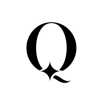 Q Alphabet Modern Star Logo Design